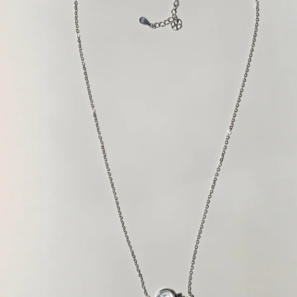 HK-SIL-03-1 926 Silber Halskette mit Peridot & Citrin – Asymmetrischer Anhänger
